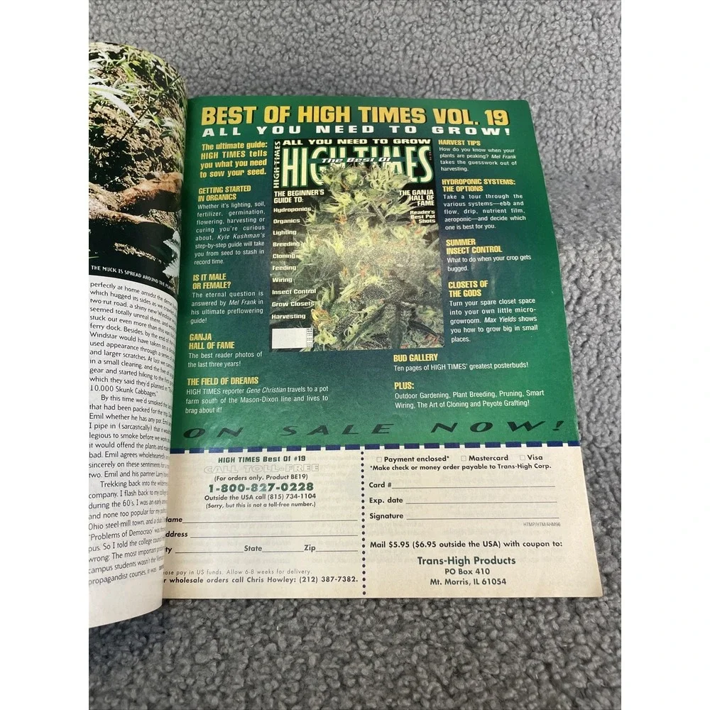 High Times Magazine * December 1996 * Canada Seed Company - Mexican Drug War‎